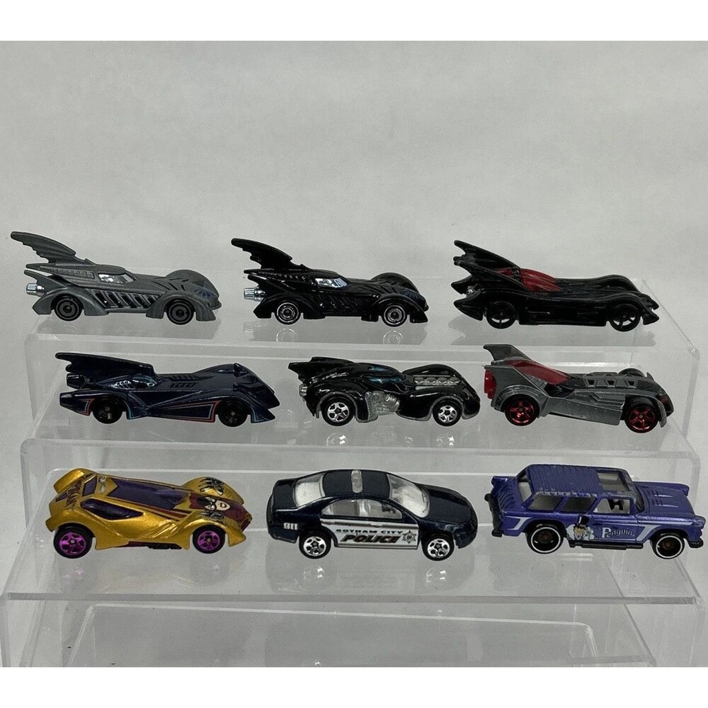Hot Wheels Batmobile Lot Batman Forever Gotham Police Catwoman Penguin
